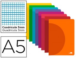 Libreta escolar Liderpapel 360° A5 48h 90g/m² c/3mm. tapa de plástico colores surtidos